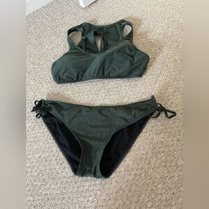 Green target bikini
